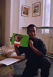 art postale avec des enfants
